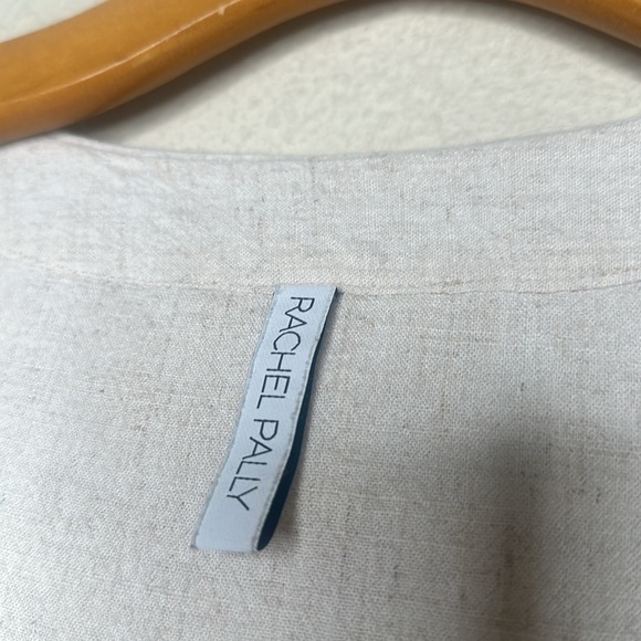 Rachel Pally Linen Dorothy Top Short Sleeve Ruffled Square Neck Top Size Small - Picture 9 of 11